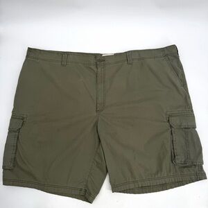 TRUE NATION Shorts Mens 54 Green Cargo Pocket Ripstop Outdoors - flaws stains